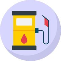 Fuel Station Flat Bubble Icon vector