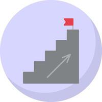 Steps Flat Bubble Icon vector