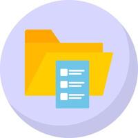 Archive Flat Bubble Icon vector