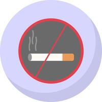 No Smoking Flat Bubble Icon vector