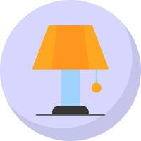 Table Lamp Flat Bubble Icon vector