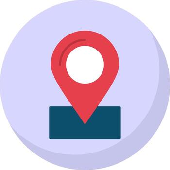 Map Flat Bubble Icon vector