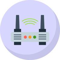 Wifi enrutador plano burbuja icono vector