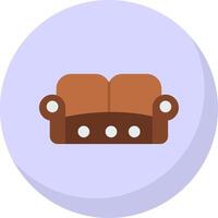 Sofa Flat Bubble Icon vector