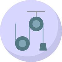 Pulley Machine Flat Bubble Icon vector