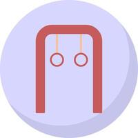 Gymnastic Rings Flat Bubble Icon vector