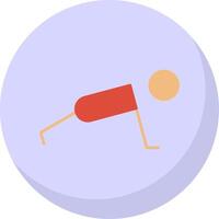 Exercise Flat Bubble Icon vector