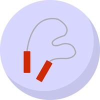 Jumping Rope Flat Bubble Icon vector