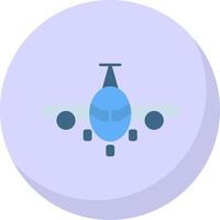 Airplane Flat Bubble Icon vector