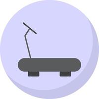 Treadmill Flat Bubble Icon vector