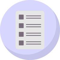 Task List Flat Bubble Icon vector