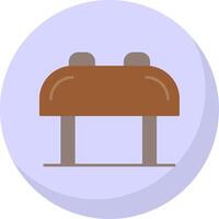 Pommel Horse Flat Bubble Icon vector