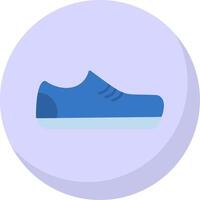 gimnasio Zapatos plano burbuja icono vector