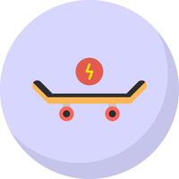 Skateboard Flat Bubble Icon vector