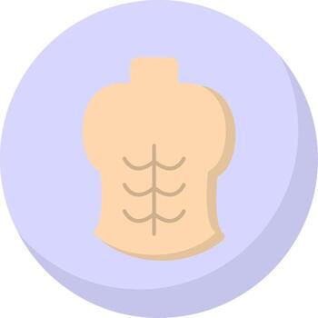 abdominales plano burbuja icono vector
