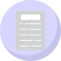 Contract Flat Bubble Icon vector