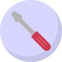 Screwdriver Flat Bubble Icon vector