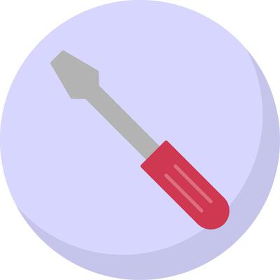 Screwdriver Flat Bubble Icon