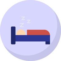 Sleep Flat Bubble Icon vector