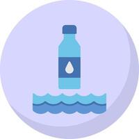 agua plano burbuja icono vector