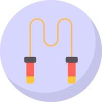 Skipping Rope Flat Bubble Icon vector