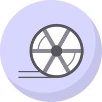 rueda plano burbuja icono vector