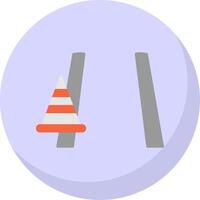 Cone Flat Bubble Icon vector