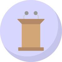 Podium Flat Bubble Icon vector