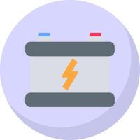 Car Battery Flat Bubble Icon vector