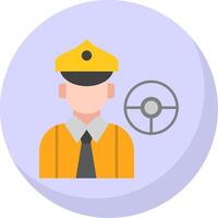 Driver Flat Bubble Icon vector