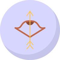 Crossbow Flat Bubble Icon vector