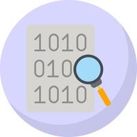 Code Search Flat Bubble Icon vector