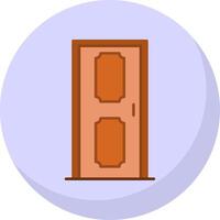 Door Flat Bubble Icon vector