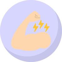 Muscle Flat Bubble Icon vector