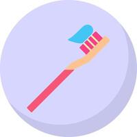Toothbrush Flat Bubble Icon vector
