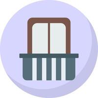 Balcony Flat Bubble Icon vector