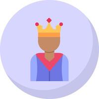 Prince Flat Bubble Icon vector