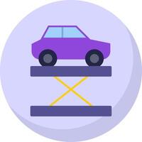 Car Lift Flat Bubble Icon vector