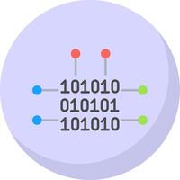 Binary Code Flat Bubble Icon vector