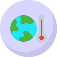 Global Warming Flat Bubble Icon vector