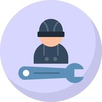 Mechanic Flat Bubble Icon vector