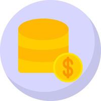 Coin Flat Bubble Icon vector