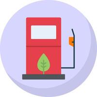 Bio Fuel Flat Bubble Icon vector