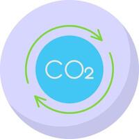 Carbon Cycle Flat Bubble Icon vector