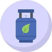 Eco Gas Flat Bubble Icon vector