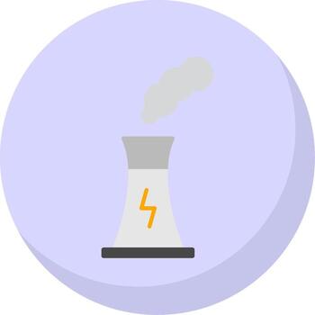 Pollution Flat Bubble Icon vector