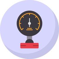 Pressure Meter Flat Bubble Icon vector