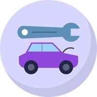 Body Repair Flat Bubble Icon vector