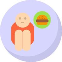 Beggar Flat Bubble Icon vector