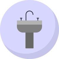 lavabo plano burbuja icono vector